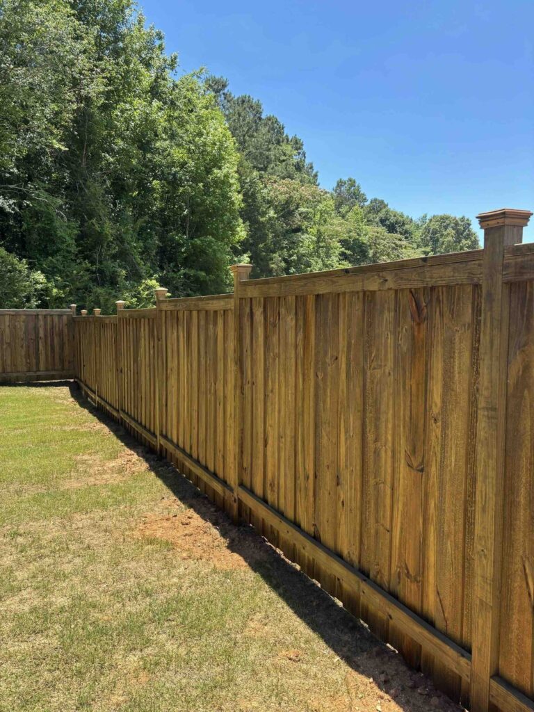 Wooden fence built in Guntersville, AL