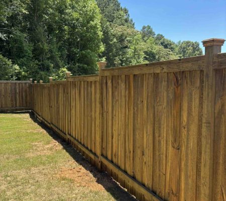Wooden fence built in Guntersville, AL